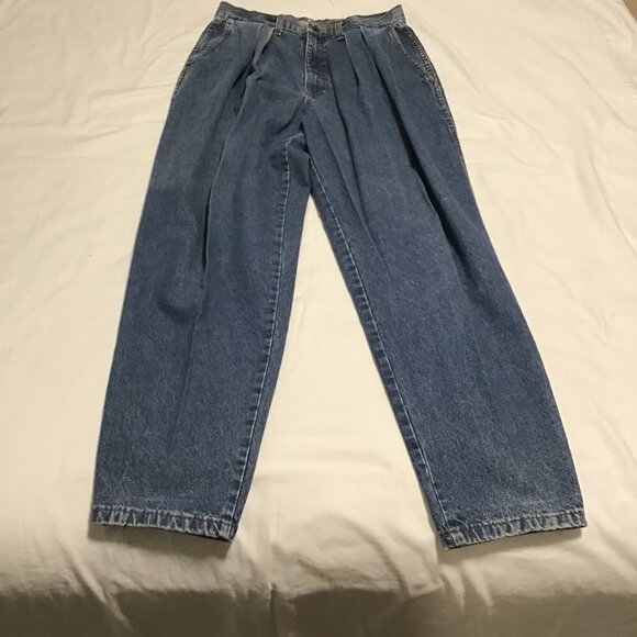VINTAGE 19th Avenue High Waisted Pleated Front Jeans Size 12 - Picture 1 of 11
